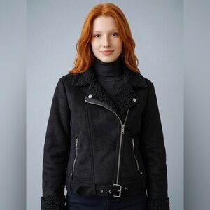 🆕 Maralyn & Me Faux Shearing Jacket Black XL